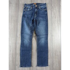 Mother The Mid Rise Dazzler Ankle Jeans Dark Wash Blue Size 25 Straight Leg